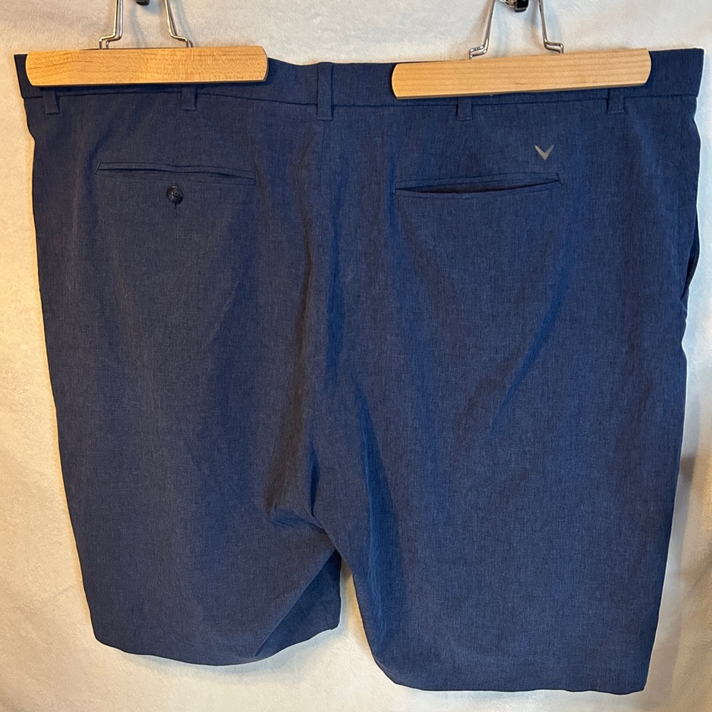 Callaway Men's Navy Big & Tall Flat Front Shorts - Picture 2 of 5